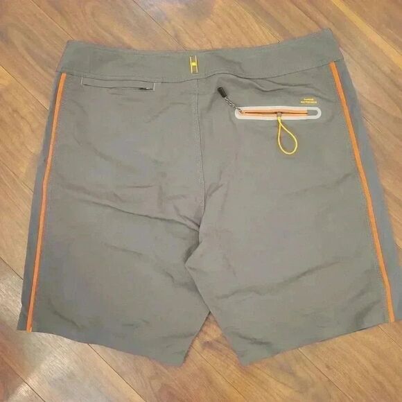 Quicksilver Watermen Collection Men's Gray/Orange Shorts - Picture 6 of 7